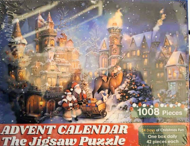 Advent Calendar 2024 Christmas Puzzle – 1008 Pieces Countdown to Christmas for Adults & Kids
