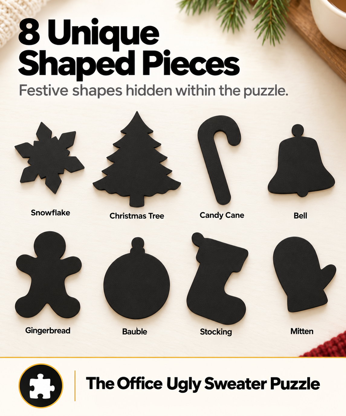 The Office Ugly Christmas Sweater 1000-Piece Shaped Puzzle