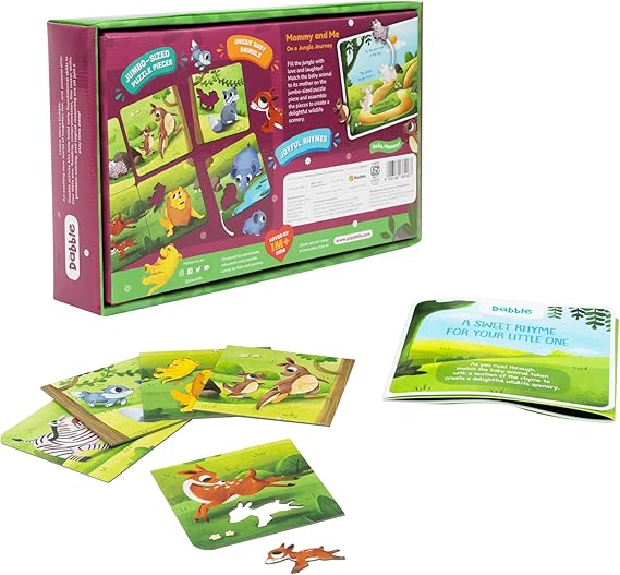 LoveDabble Mommy and Me On A Jungle Journey – Educational Jungle Animal Puzzle Set for Kids (Ages 2–4) - TiDealz
