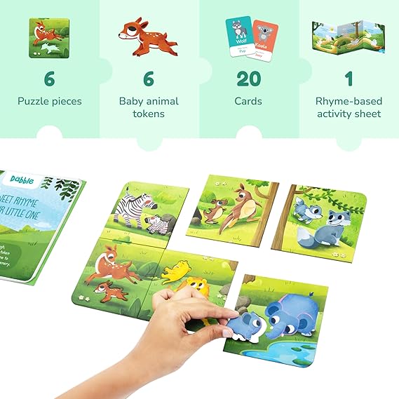 LoveDabble Mommy and Me On A Jungle Journey – Educational Jungle Animal Puzzle Set for Kids (Ages 2–4) - TiDealz