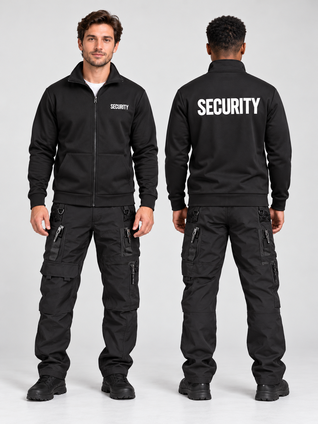 Men's Thermal Security Fleece Jacket with Stand Collar