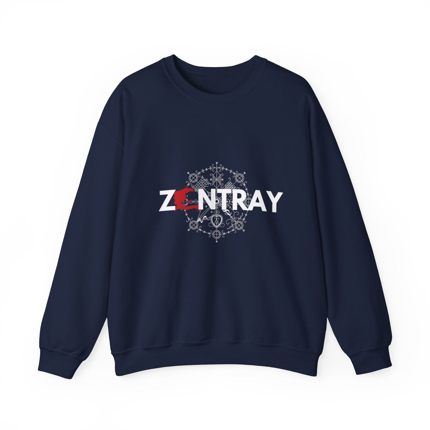 ZANTRAY Heritage Crewneck Sweatshirt | Afro-Mystic Symbol, Cultural Streetwear, Premium Comfort