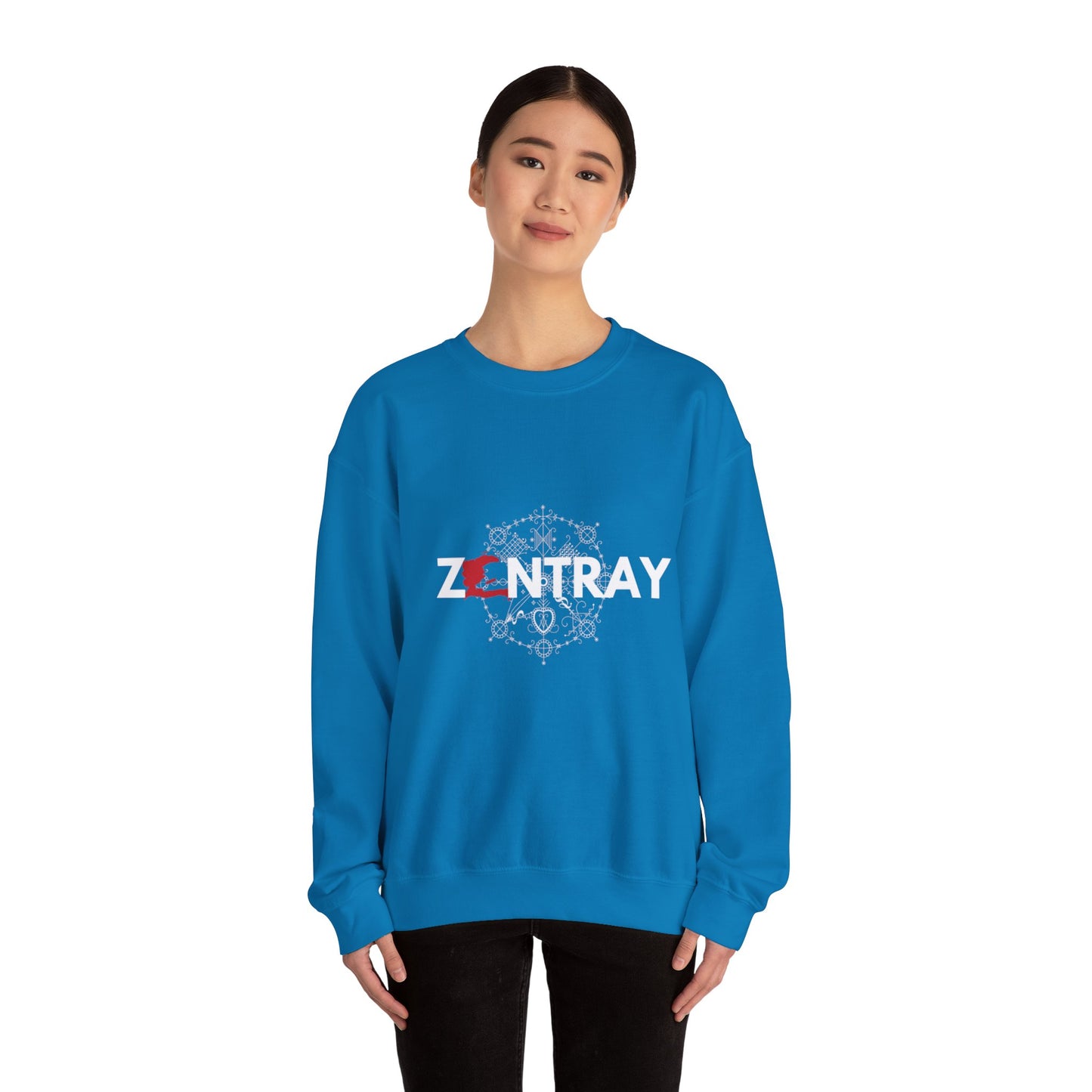 ZANTRAY Heritage Crewneck Sweatshirt | Afro-Mystic Symbol, Cultural Streetwear, Premium Comfort