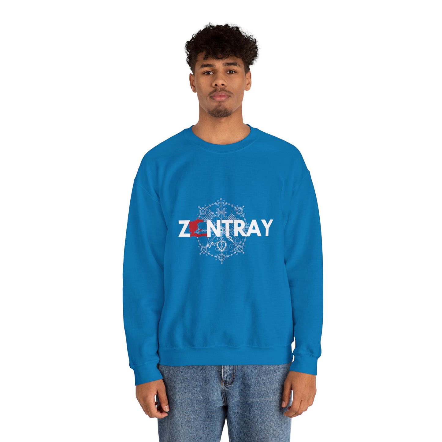 ZANTRAY Heritage Crewneck Sweatshirt | Afro-Mystic Symbol, Cultural Streetwear, Premium Comfort