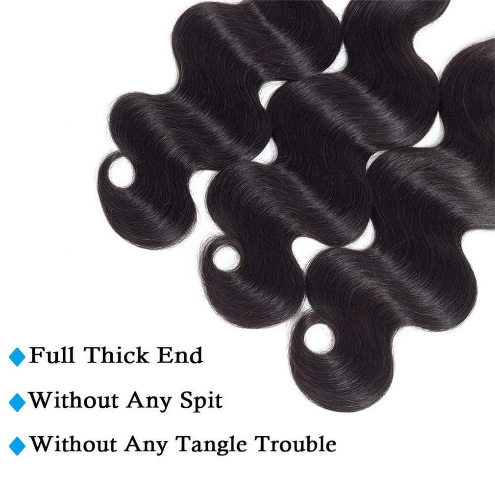 12A Body Wave Bundles – 100% Brazilian Human Hair – 26” 28” 30” (3 Pack) - TiDealz