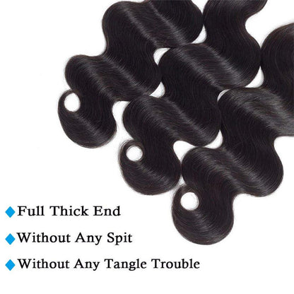 12A Body Wave Bundles – 100% Brazilian Human Hair – 26” 28” 30” (3 Pack) - TiDealz