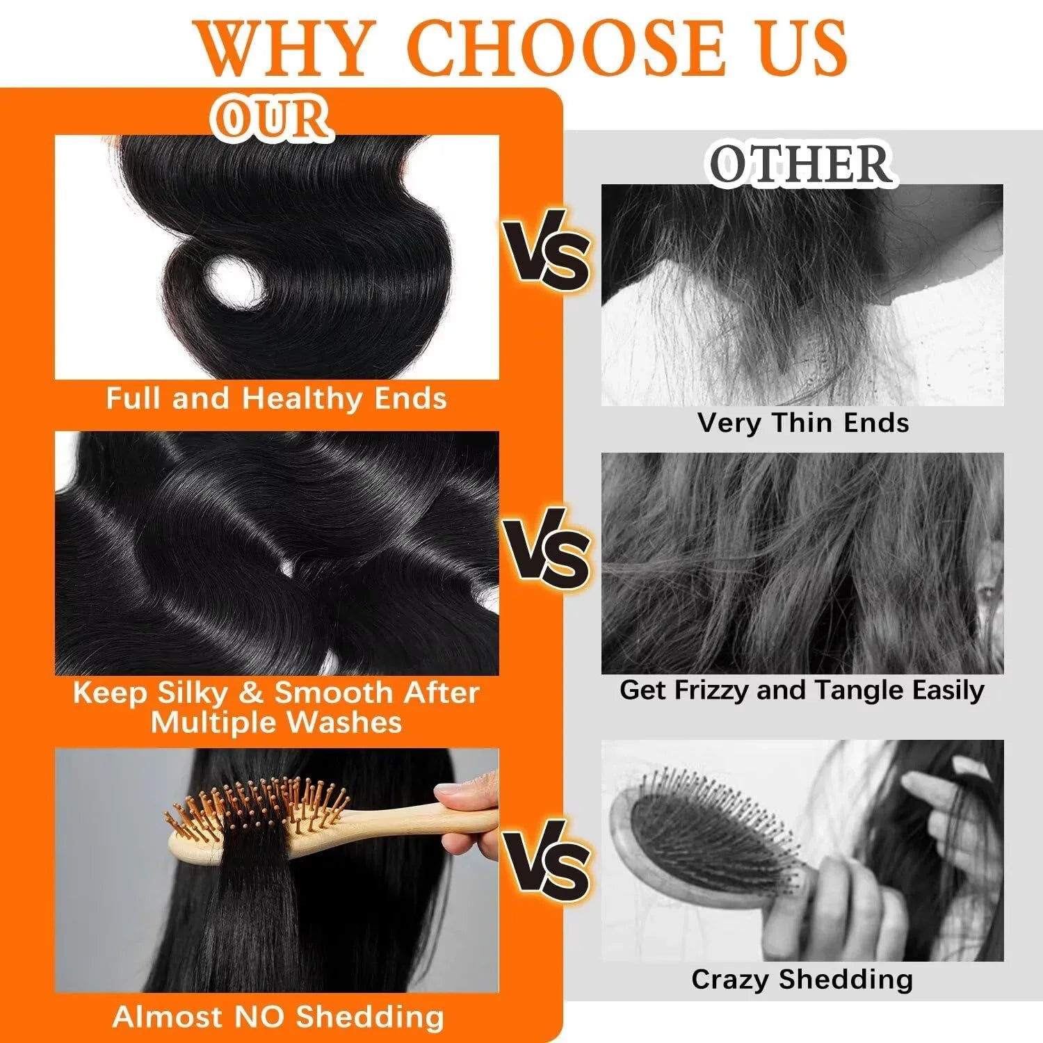 12A Body Wave Bundles – 100% Brazilian Human Hair – 26” 28” 30” (3 Pack) - TiDealz