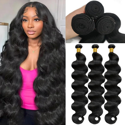 12A Body Wave Bundles – 100% Brazilian Human Hair – 26” 28” 30” (3 Pack) - TiDealz