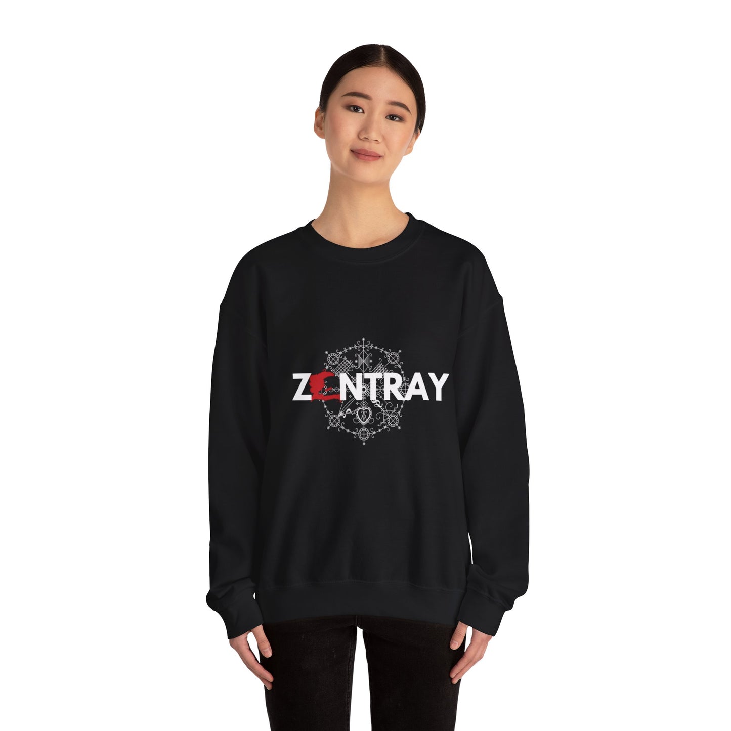 ZANTRAY Heritage Crewneck Sweatshirt | Afro-Mystic Symbol, Cultural Streetwear, Premium Comfort