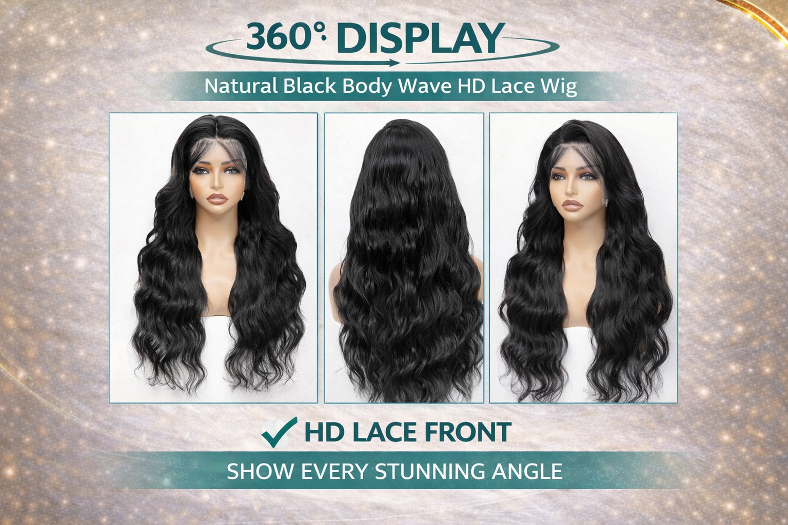 30 Inch Body Wave Lace Front Wig Human Hair – 13x6 HD Lace Frontal Wig 200% Density (Natural Color) | TiDealz TiDealz