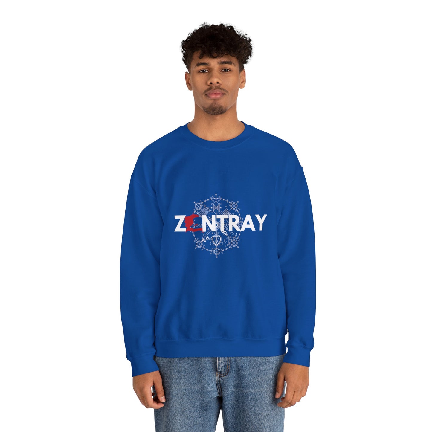 ZANTRAY Heritage Crewneck Sweatshirt | Afro-Mystic Symbol, Cultural Streetwear, Premium Comfort
