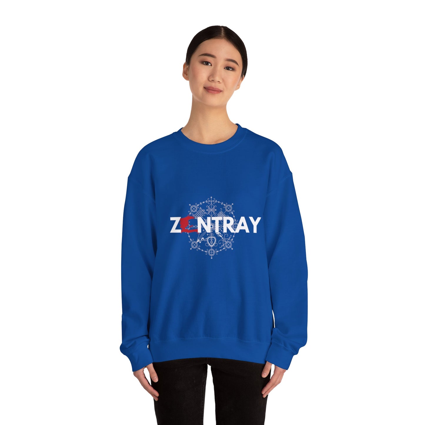 ZANTRAY Heritage Crewneck Sweatshirt | Afro-Mystic Symbol, Cultural Streetwear, Premium Comfort