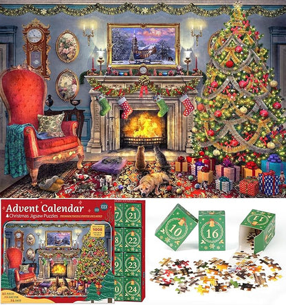 Advent Calendar 2024 Christmas Puzzle – 1008 Pieces Countdown to Christmas for Adults & Kids - TiDealz