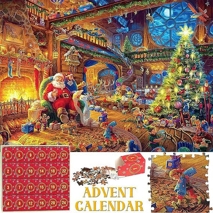 Advent Calendar 2024 Christmas Puzzle – 1008 Pieces Countdown to Christmas for Adults & Kids - TiDealz