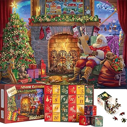 Advent Calendar 2024 Christmas Puzzle – 1008 Pieces Countdown to Christmas for Adults & Kids - TiDealz
