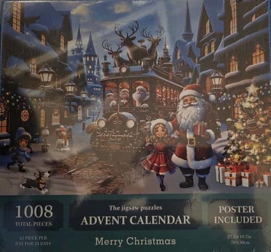 Advent Calendar 2024 Christmas Puzzle – 1008 Pieces Countdown to Christmas for Adults & Kids - TiDealz