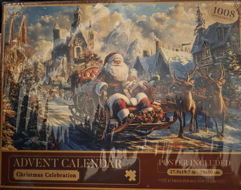Advent Calendar 2024 Christmas Puzzle – 1008 Pieces Countdown to Christmas for Adults & Kids - TiDealz