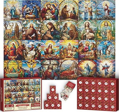 Advent Calendar 2024 Christmas Puzzle – 1008 Pieces Countdown to Christmas for Adults & Kids - TiDealz