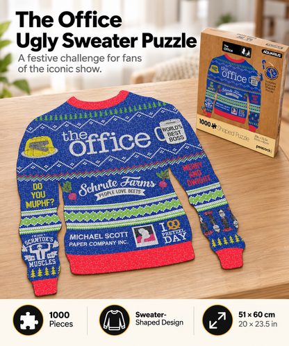 The Office Ugly Christmas Sweater 1000-Piece Shaped Puzzle