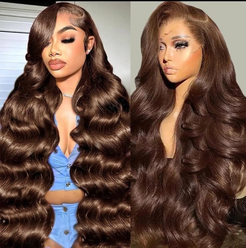 Body wave wig, Brazilian virgin hair, glueless, pre-plucked, easy to wear, natural look.