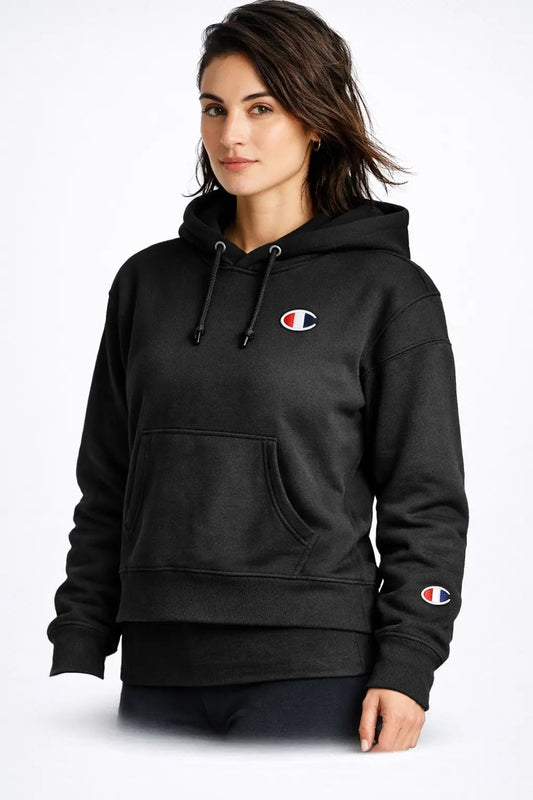 Champion Women’s Reverse Weave Hoodie Heavyweight Fleece Pullover Relaxed Fit | TiDealz TiDealz