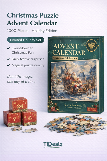 Christmas Advent Calendar Puzzle 2024 – 1008 Piece Holiday Jigsaw Puzzle for Kids & Adults | TiDealz TiDealz