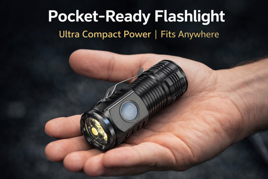 Mini LED Tactical Flashlight Rechargeable – Compact Clip Light for Outdoor & Emergency Use | TiDealz TiDealz
