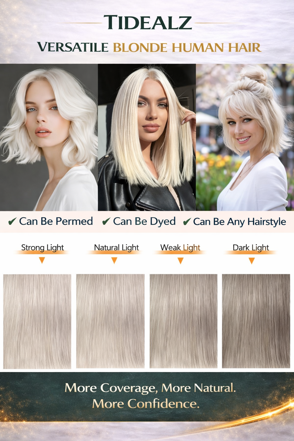 10 Inch Platinum Blonde Bob Lace Front Wig Human Hair – 13x4 Glueless 613 Straight Wig 180% Density | TiDealz TiDealz