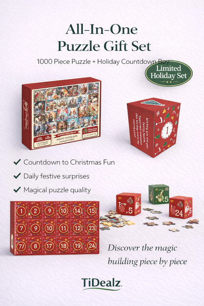 Christmas Advent Calendar Puzzle 2024 – 1008 Piece Holiday Jigsaw Puzzle for Kids & Adults | TiDealz TiDealz