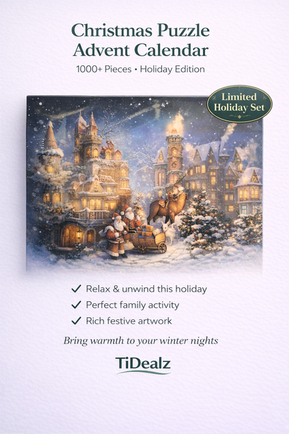 Christmas Advent Calendar Puzzle 2024 – 1008 Piece Holiday Jigsaw Puzzle for Kids & Adults | TiDealz TiDealz