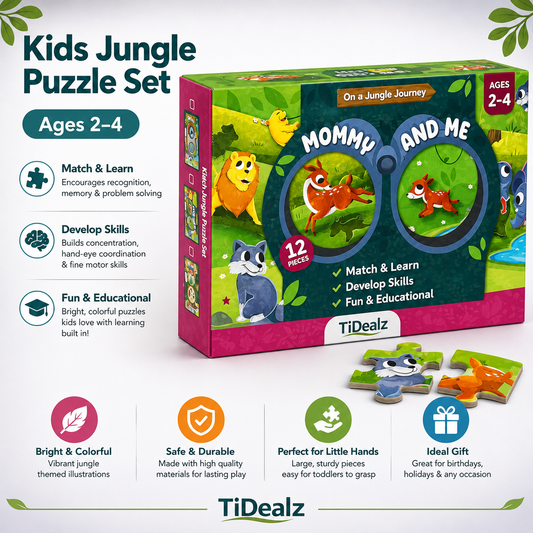 Mommy and Me Jungle Puzzle Educational Matching Game Age 2+ | TiDealz