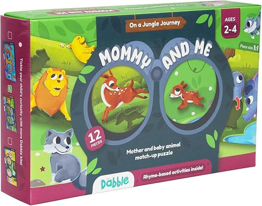 LoveDabble Mommy and Me On A Jungle Journey – Educational Jungle Animal Puzzle Set for Kids (Ages 2–4) - TiDealz