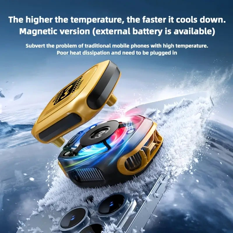 Magnetic Phone Cooler CX12 2025  – Rechargeable Mobile Radiator with RGB LED