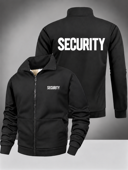 Men's Thermal Security Fleece Jacket with Stand Collar