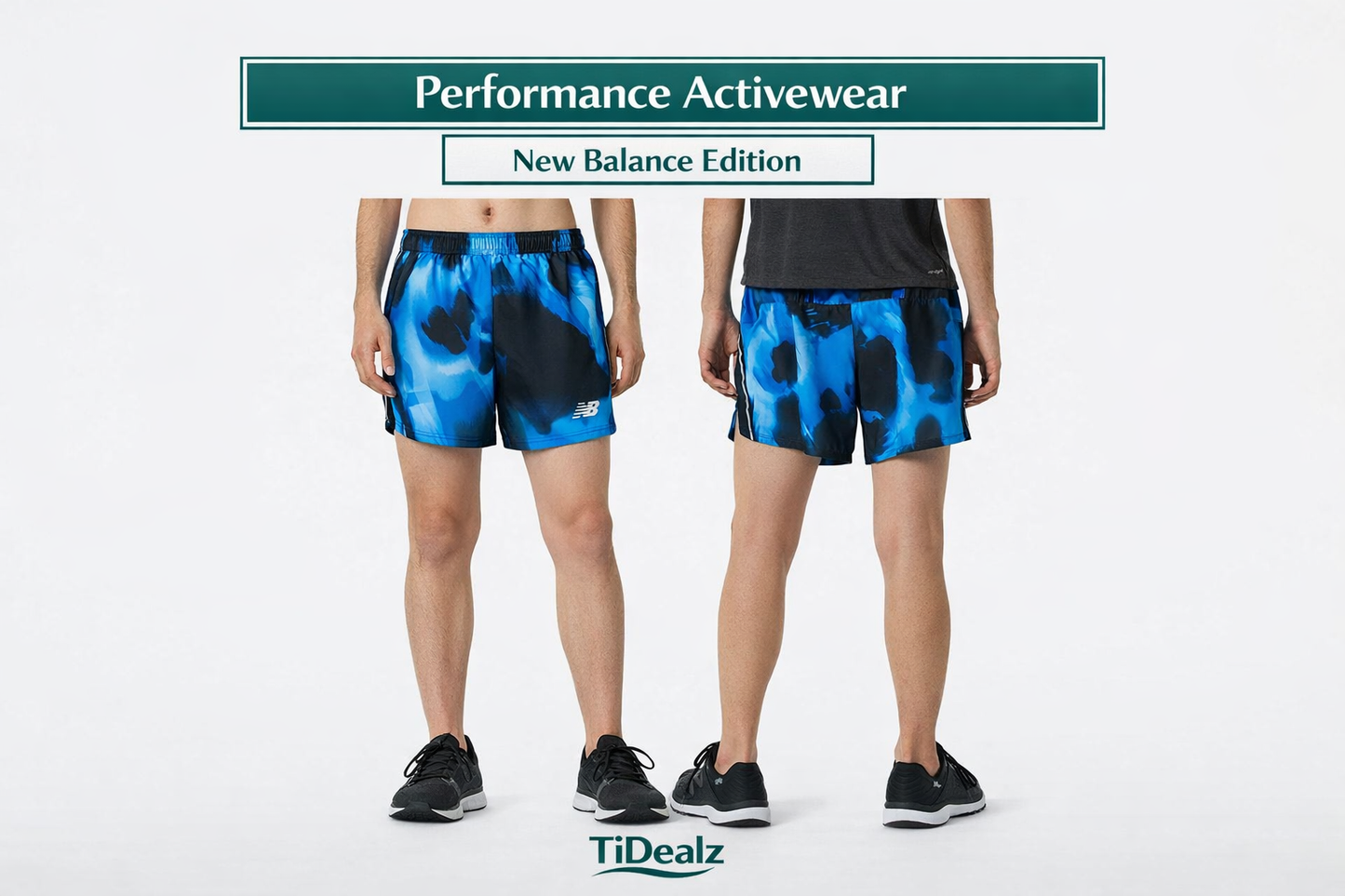 New Balance Men’s Running Shorts 5” Lined – Performance Training Shorts Moisture-Wicking (Blue/Black) | TiDealz New Balance