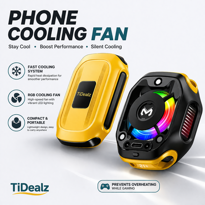 Magnetic Phone Cooler CX12MEMO CX12 Magnetic Phone Cooler – Rechargeable Gaming Radiator with RGB & Temperature Display | TiDealz 2025  – Rechargeable Mobile Radiator with RGB LED TiDealz