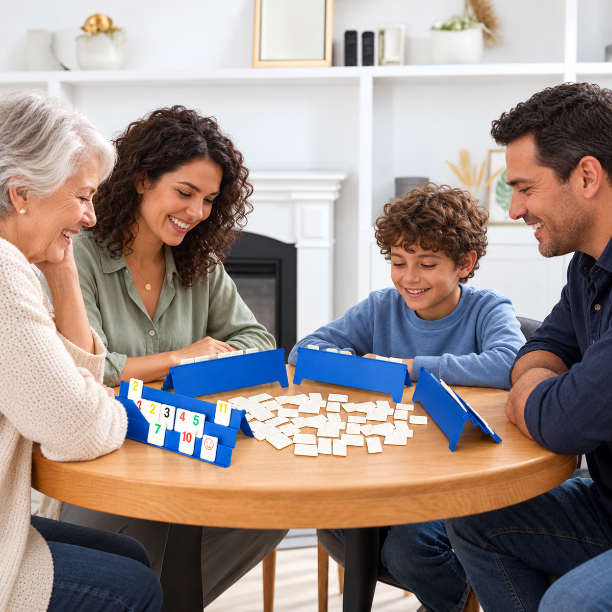 Point Games Rummy Cube 6-Player Rummy Cube Game with 146 Tiles & 6 Racks
