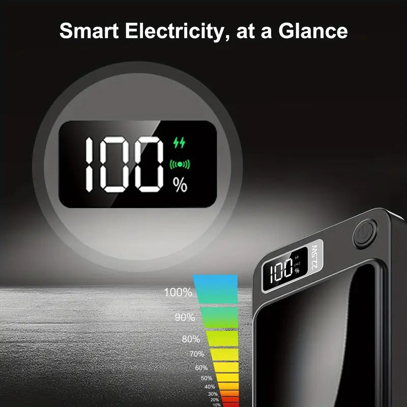 Power Bank 10000 mAh Portable Wireless Charger – 22.5W Fast Charging – Compatible with iPhone 16/15/14/13/12 & Android