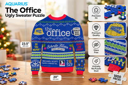 The Office Ugly Christmas Sweater 1000-Piece Shaped Puzzle