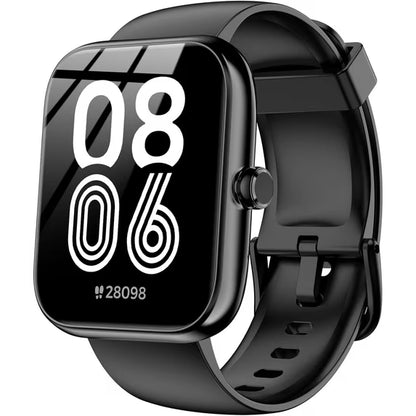 Smart Watch with Alexa Built-in, 1.83" HD Touchscreen 24/7 Health Monitor, IP68 Waterproof (Black) - TiDealz