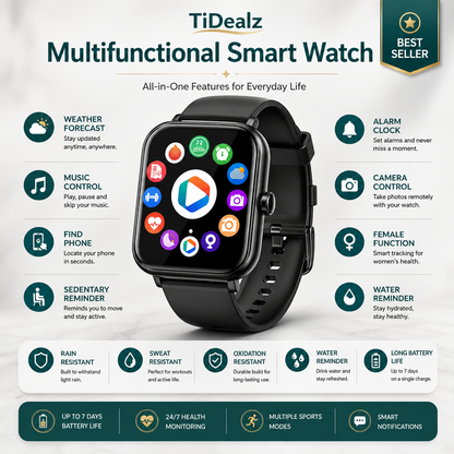 Smart Watch Bluetooth Call Fitness Tracker IP68 Waterproof | TiDealz