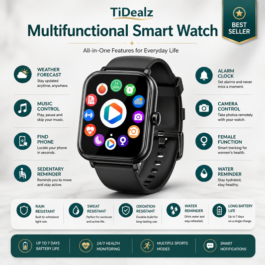 Smart Watch Bluetooth Call Fitness Tracker IP68 Waterproof | TiDealz