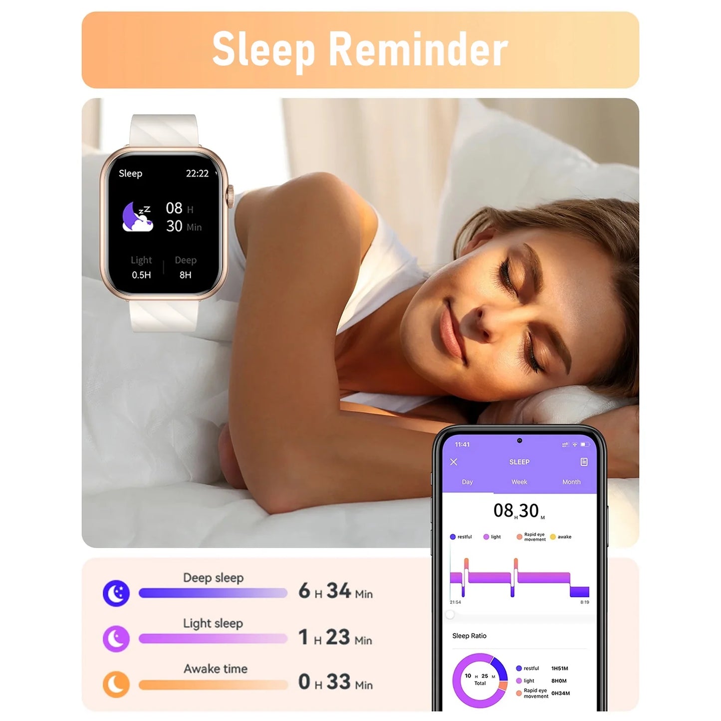 Smart Watch for Android & iPhone – 1.96" HD Display, Bluetooth Call, IP68 Waterproof (4 Bands Included) - TiDealz