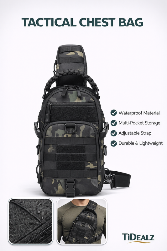 Multi-Functional Outdoor SportMulti-Functional Sports Chest Bag – Tactical Crossbody Sling Bag for Running, Hiking & Travel | TiDealzs TiDealz