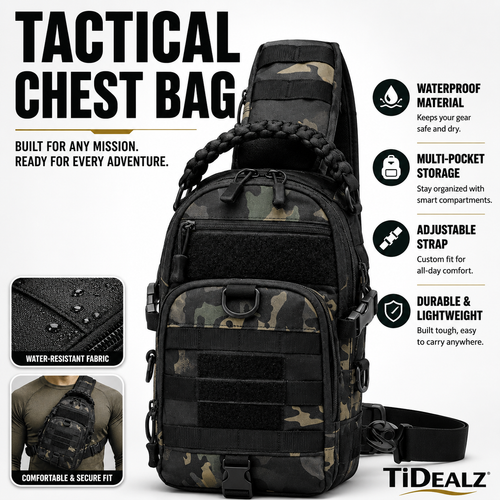 Multi-Functional Sports Chest Bag Tactical Crossbody Sling Bag | TiDealz