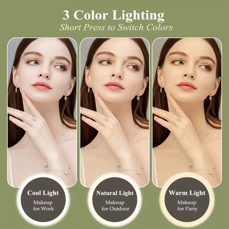 Travel box Small Makeup Bag with LED Mirror & Perfume inside – Portable Vanity Case - TiDealz