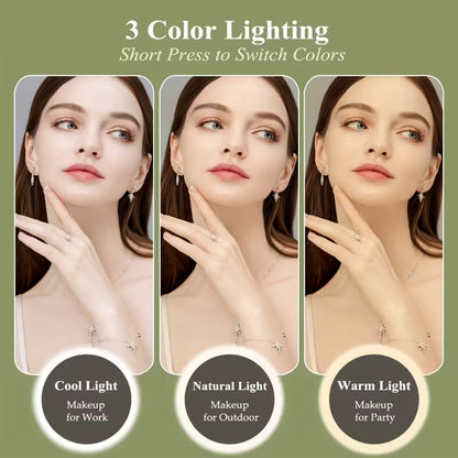 Travel box Small Makeup Bag with LED Mirror & Perfume inside – Portable Vanity Case - TiDealz