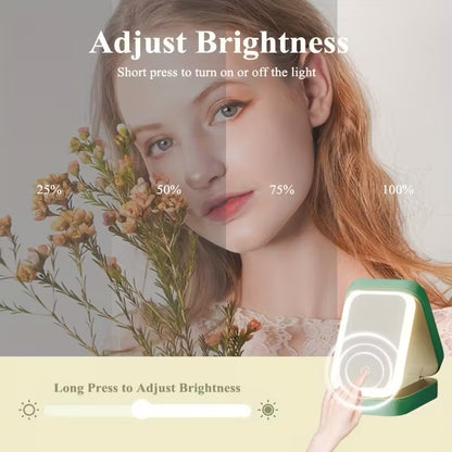 Travel box Small Makeup Bag with LED Mirror & Perfume inside – Portable Vanity Case - TiDealz