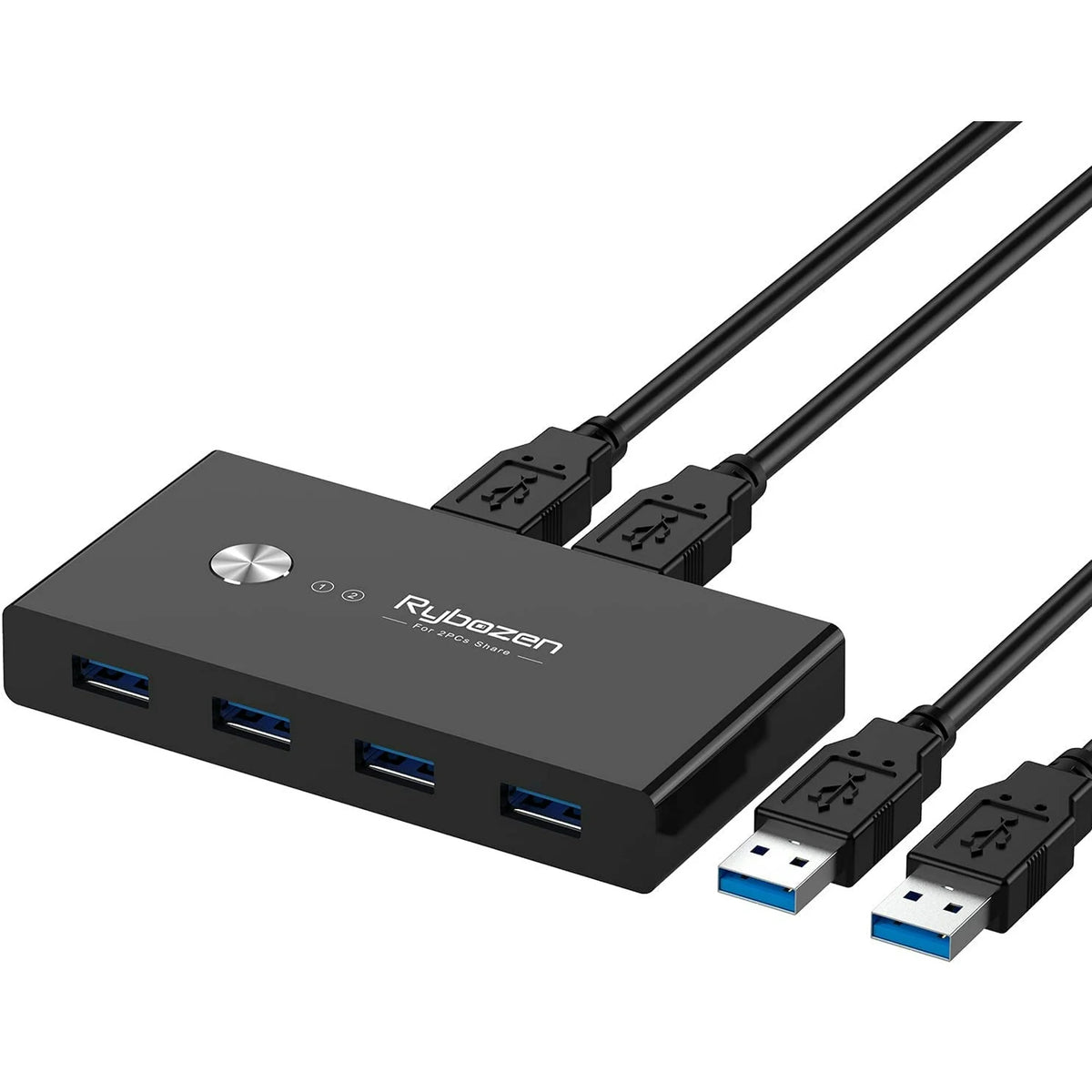 USB Switch for 2 Computers Sharing 4 USB Devices – 2 In 4 Out