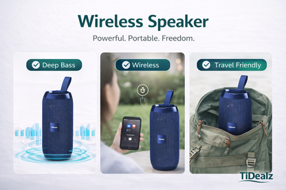 2Boom Jammin’ Wireless Portable Speaker Deep Bass Bluetooth 5.3 Travel Speaker Black Red | TiDealz 2Boom